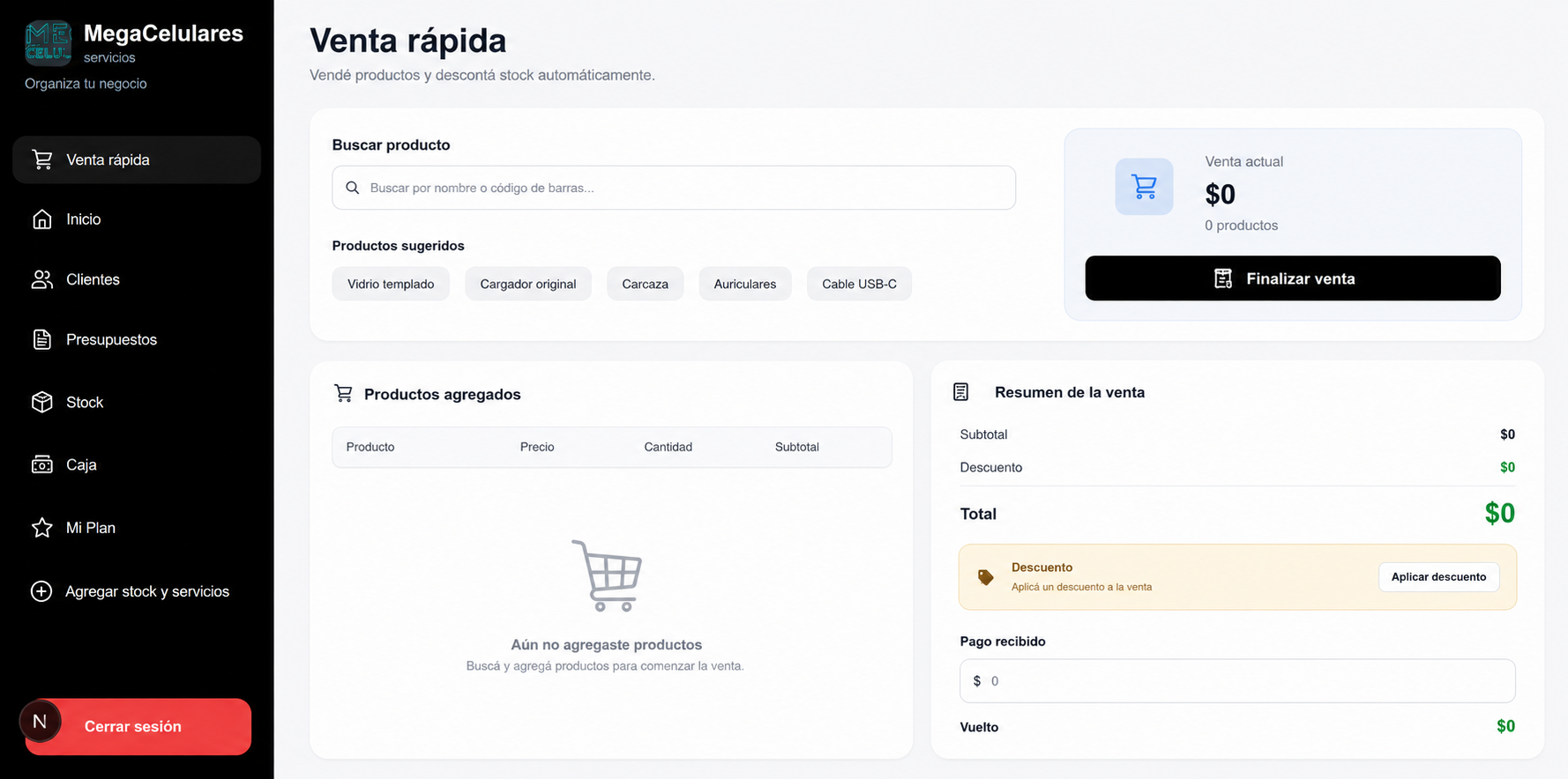 Venta rápida